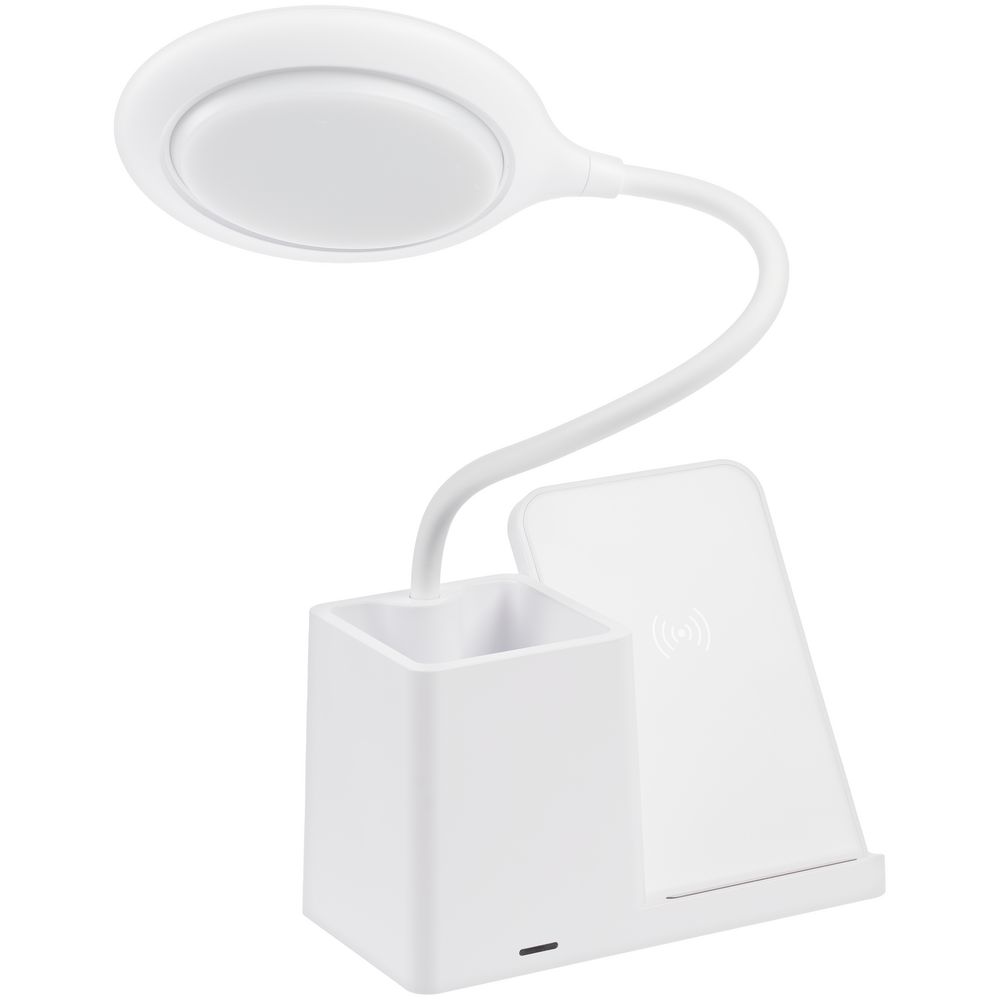 Лампа с органайзером и беспроводной зарядкой writeLight, ver. 2, белая-4