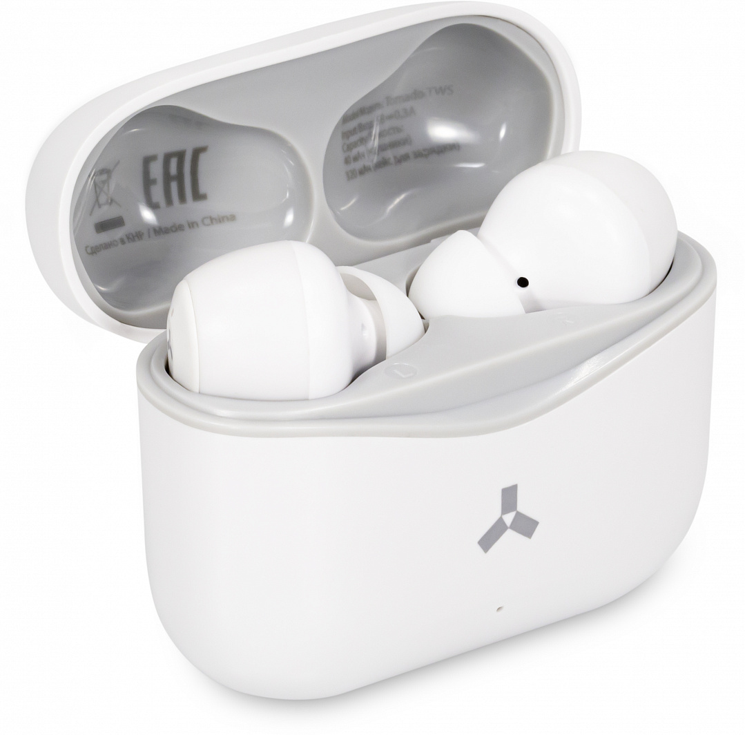 Беспроводные наушники ACCESSTYLE TORNADO TWS, белый, белый-0