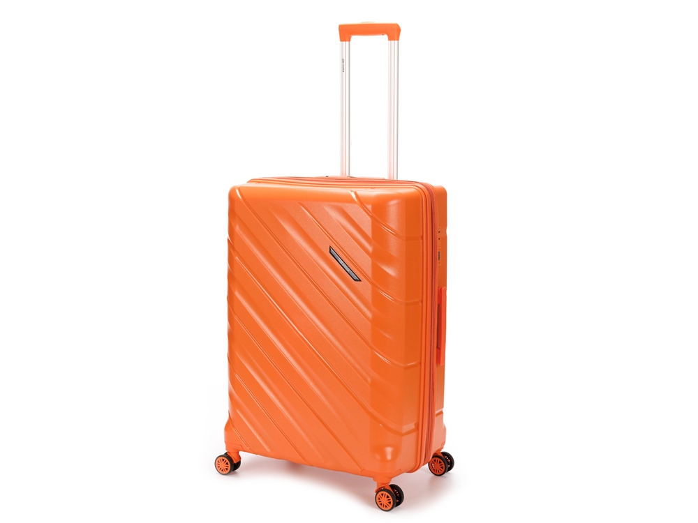 Чемодан TORBER В Отпуск, оранжевый, полипропилен, 45 х 28 х 68 см, 79 л-0