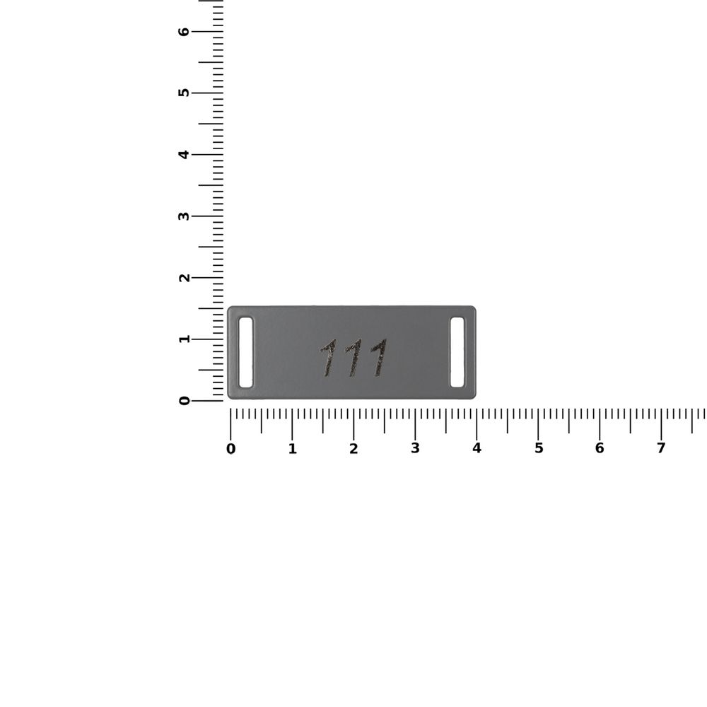 Шильдик металлический Kova, серый-2