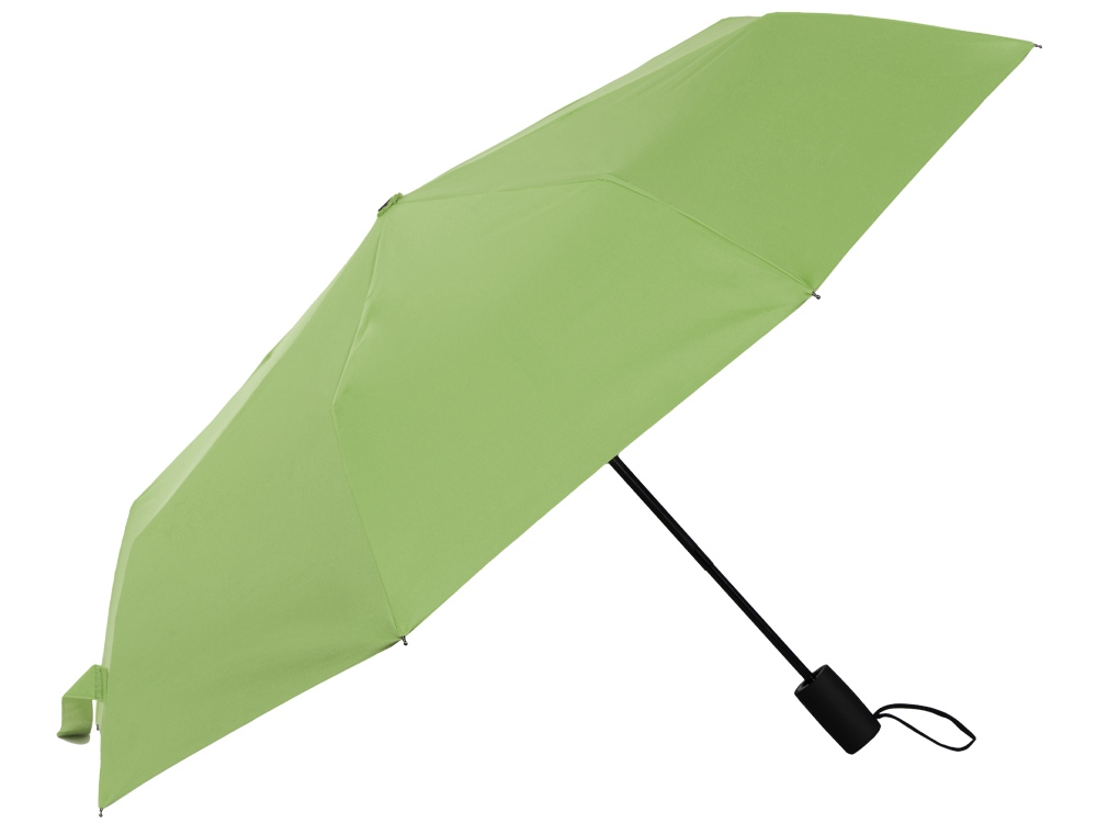 Зонт-автомат Dual с двухцветным куполом, зеленое яблоко/черный-2