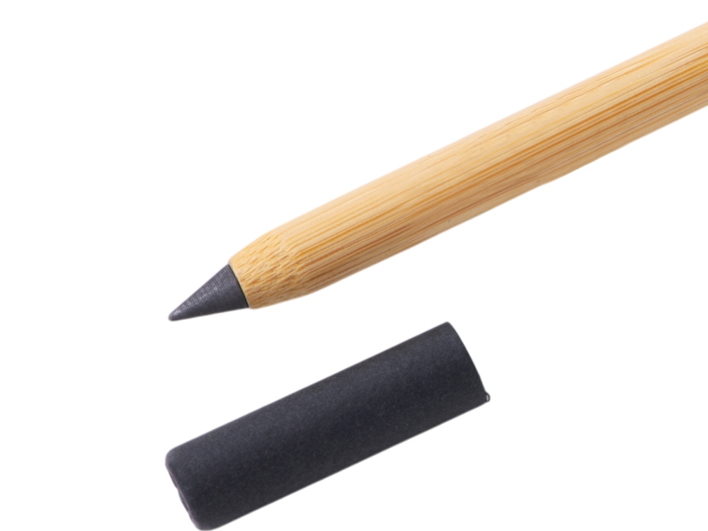 Вечный карандаш и ручка из бамбука Black bamboo, натуральный и черный-3