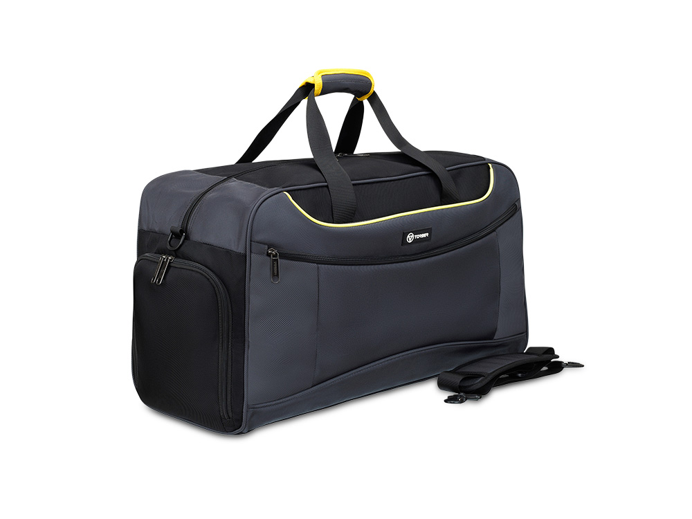 Сумка спортивная TORBER, серый, полиэстер, 57 х 28 х 30 см-1