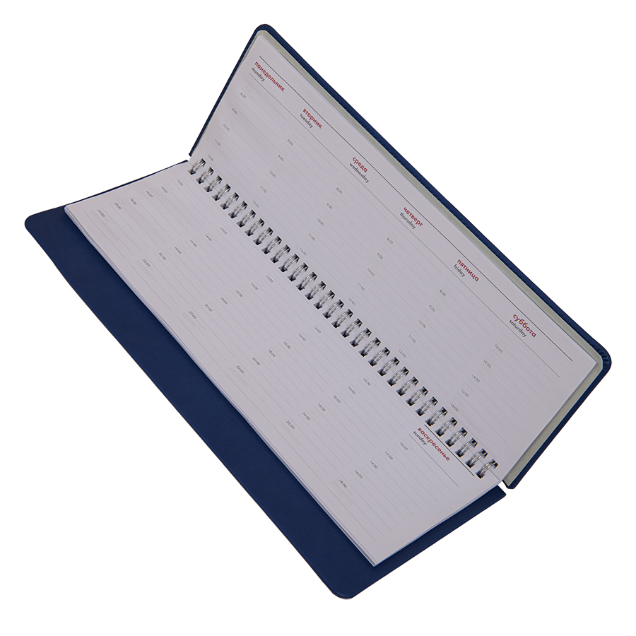 Планинг недатированный Bliss, размер 140х300 мм, в линейку, темно-синий-4