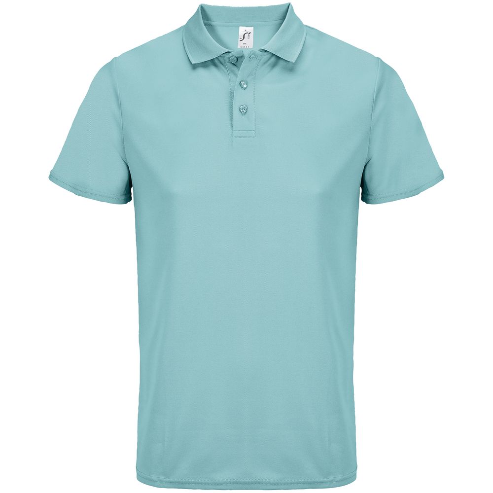 Рубашка поло унисекс Pitcher, голубая (морская волна)-0