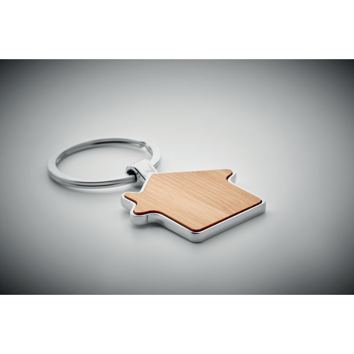 Брелок домик бамбук, древесный-2