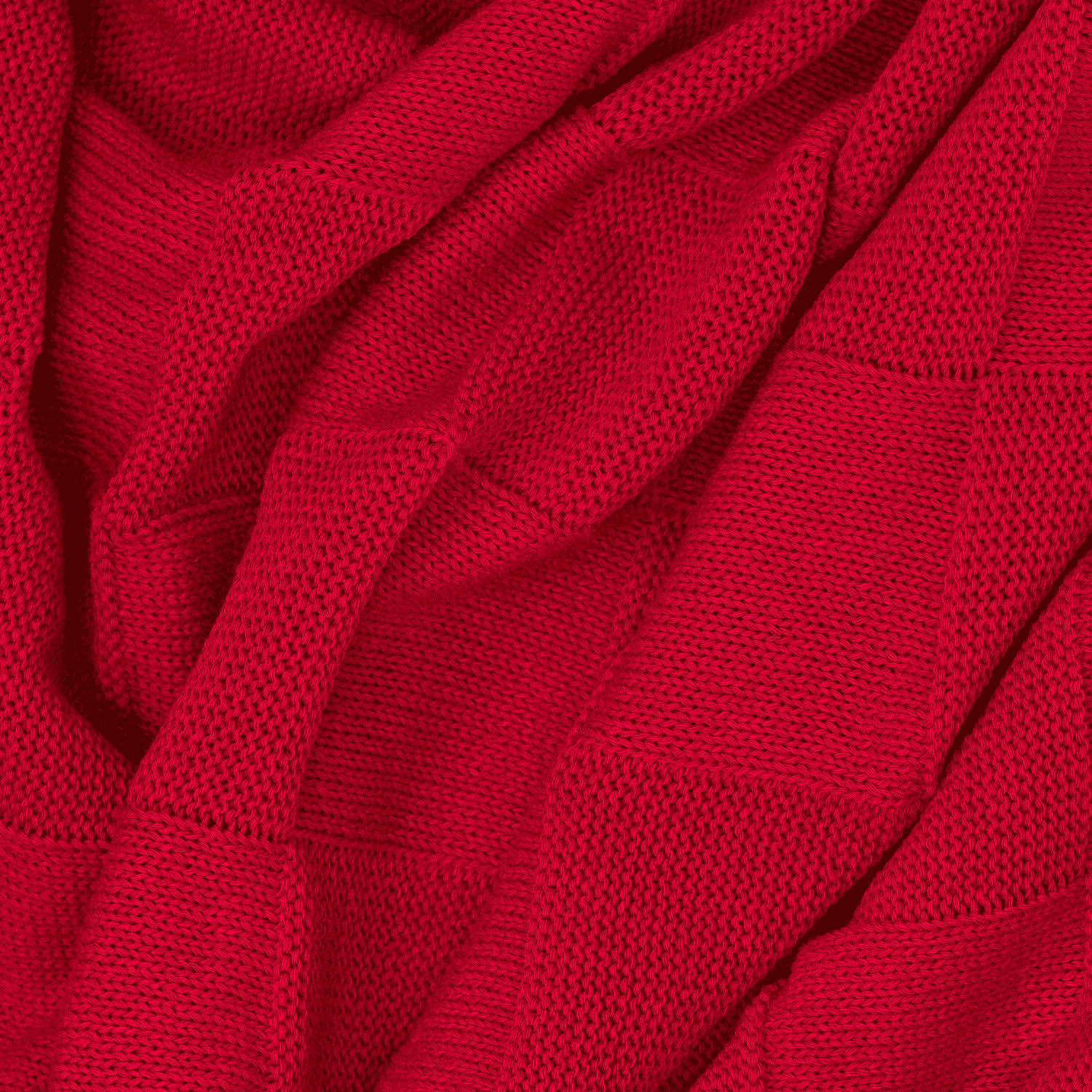 Плед Cella вязаный, красный (без подарочной коробки)-3