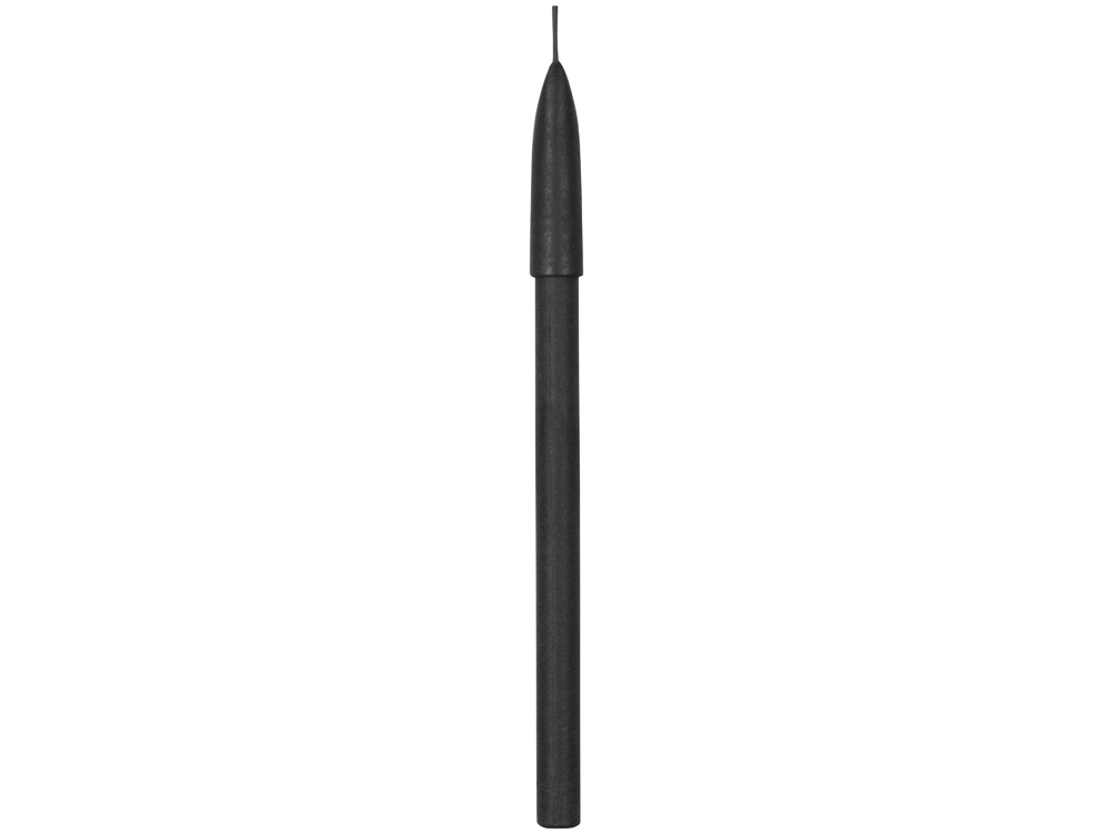 Ручка картонная с колпачком Recycled, черный-3