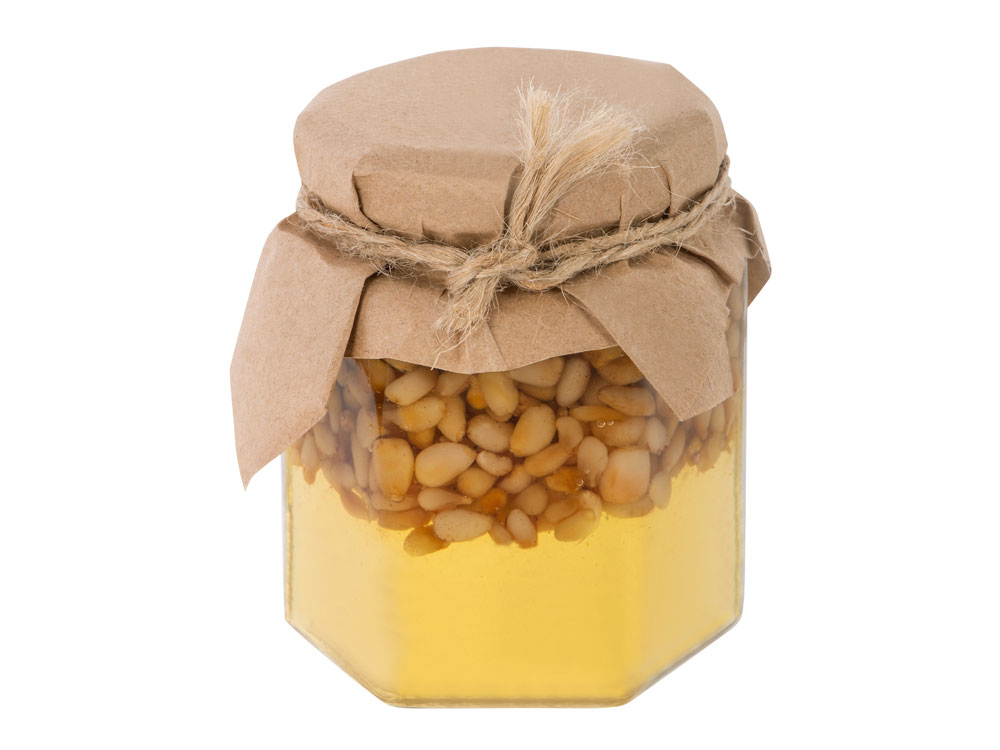 Сувенирный набор Мед с кедровыми орешками 250 гр-0