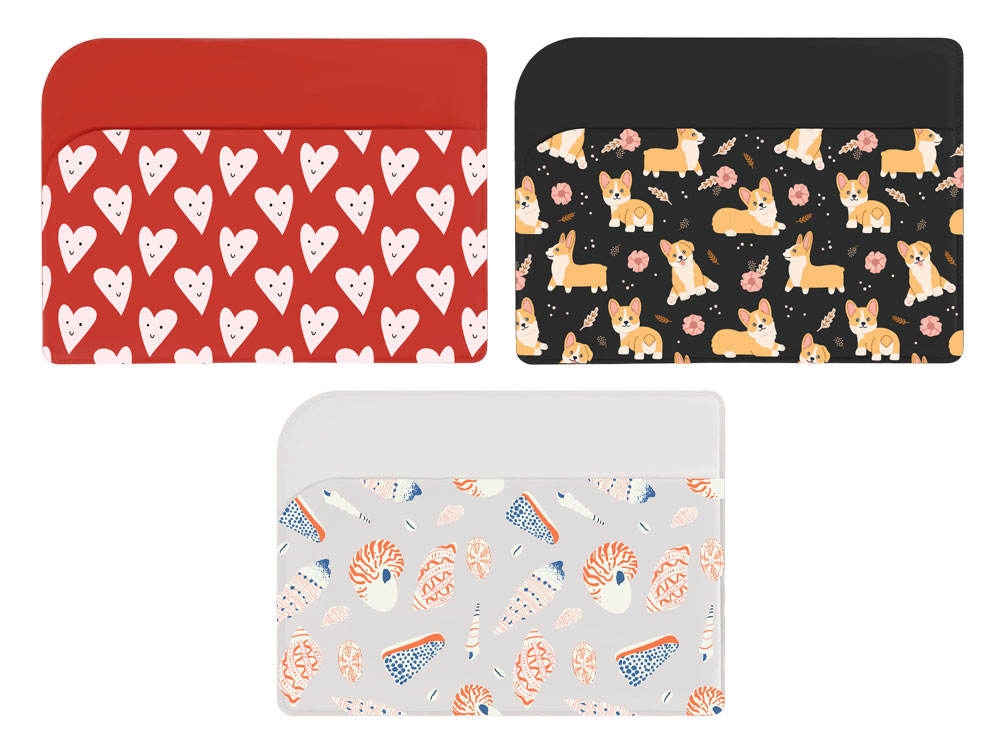 Картхолдер для 3-х карт с возможностью полноцветной  УФ-печати, софт-тач-1