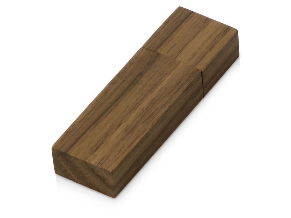 Флеш-карта USB 2.0 16 Gb Woody с магнитным колпачком, темное дерево-0