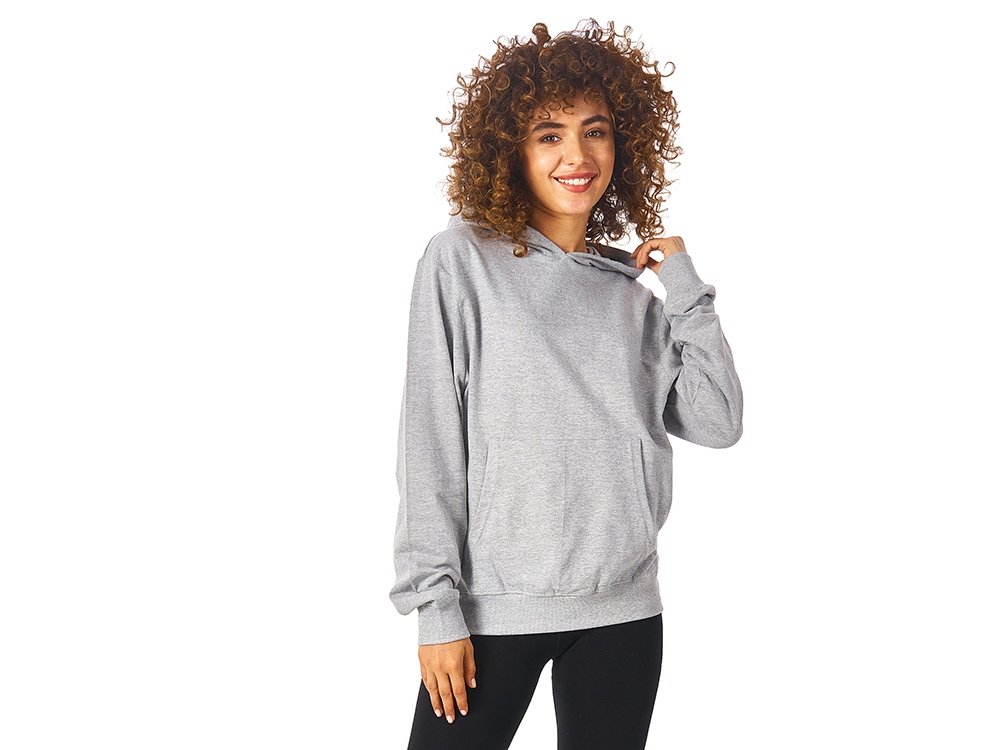 Худи Warsaw, футер 220гр, серый меланж-2