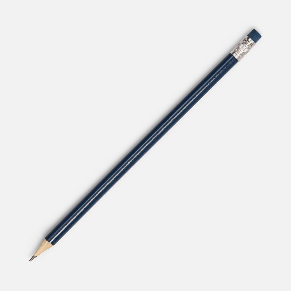 Карандаш простой Hand Friend с ластиком, темно-синий-1