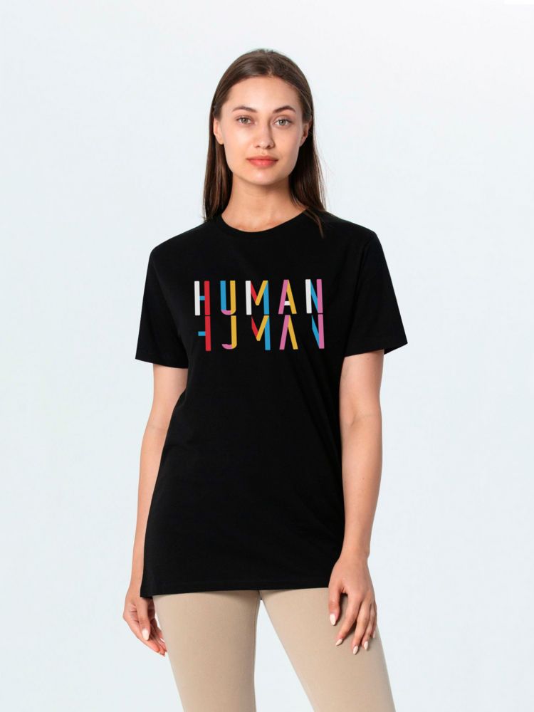 Футболка Human, черная-4