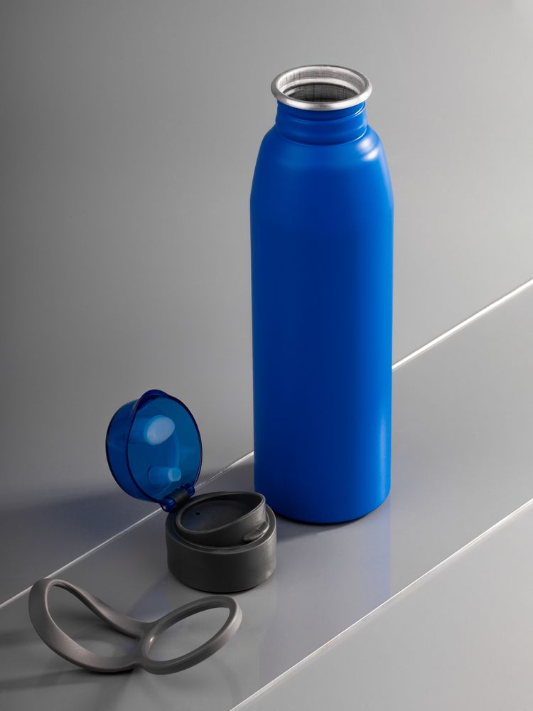 Бутылка для воды Billy Gym, матовая синяя-4