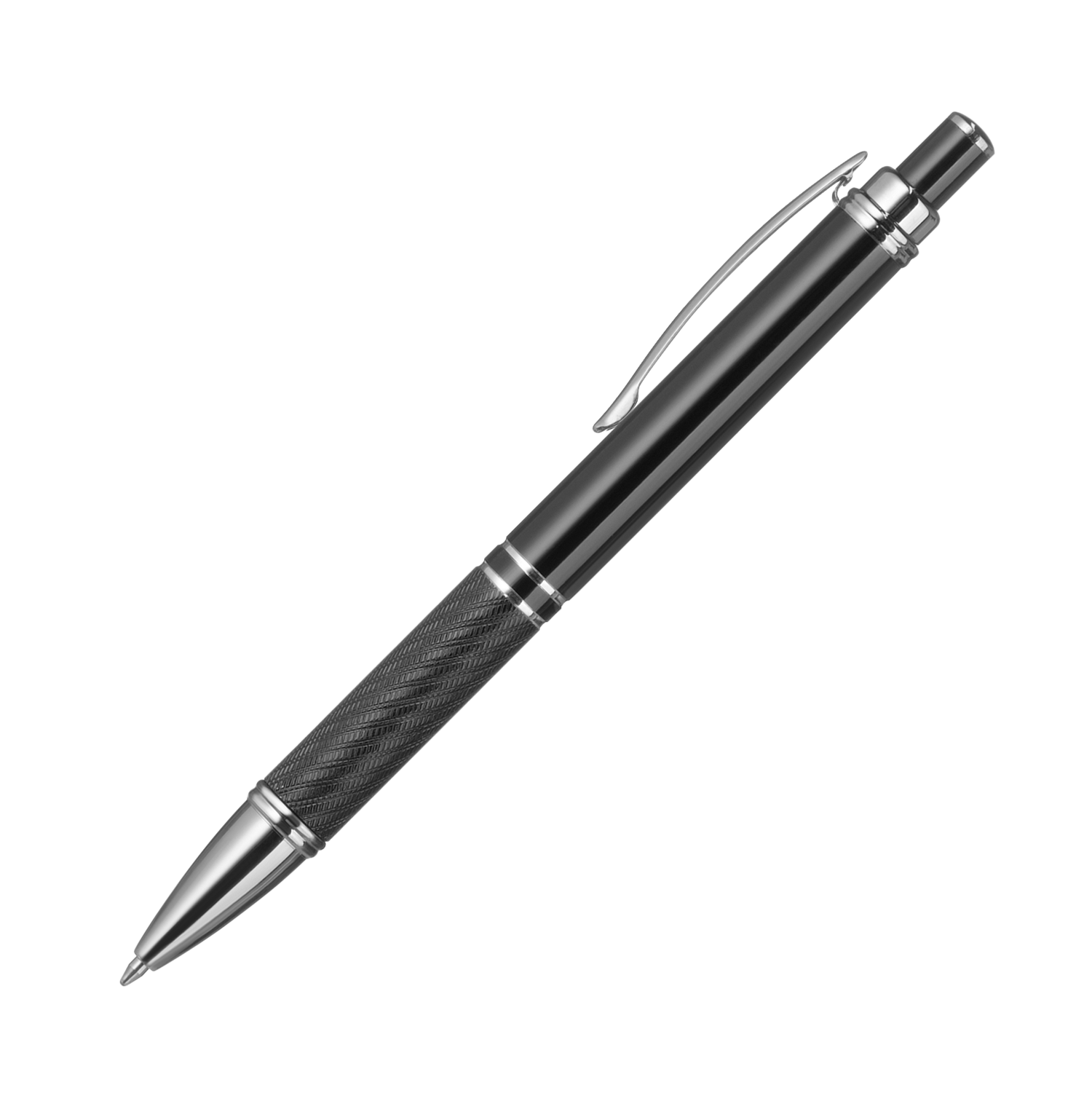 Шариковая ручка Crocus, черная-0