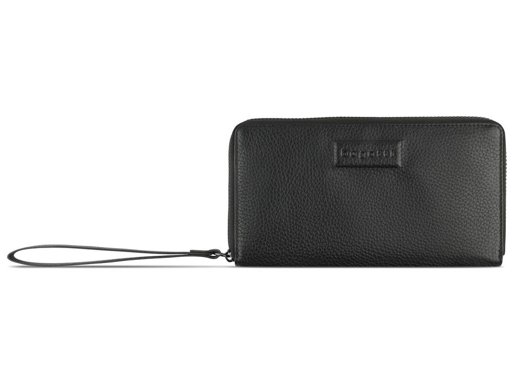 Кошелёк женский BUGATTI Elsa, с защитой данных RFID, чёрный, воловья кожа/полиэстер, 18,7х2х10 см-1