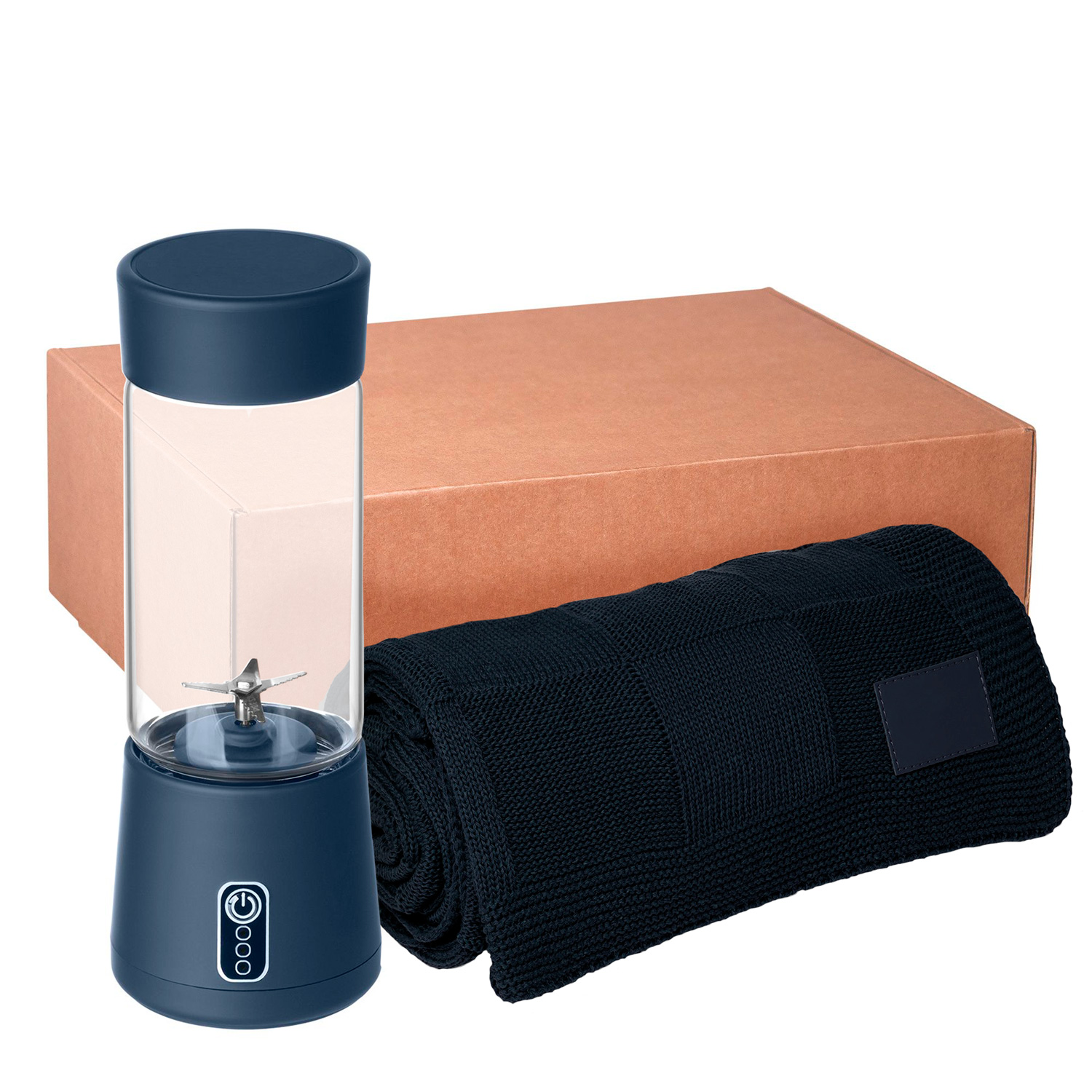 Подарочный набор Felice, Cella, синий (плед, блендер)-0