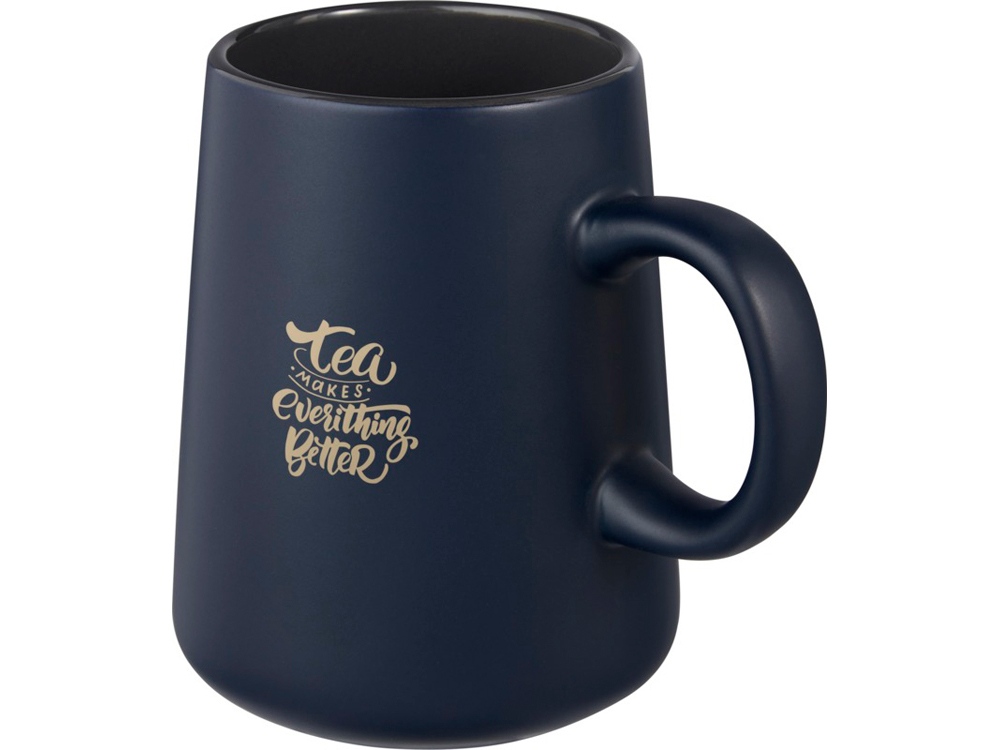 Керамическая кружка Joe объемом 450 мл , темно-синий-2