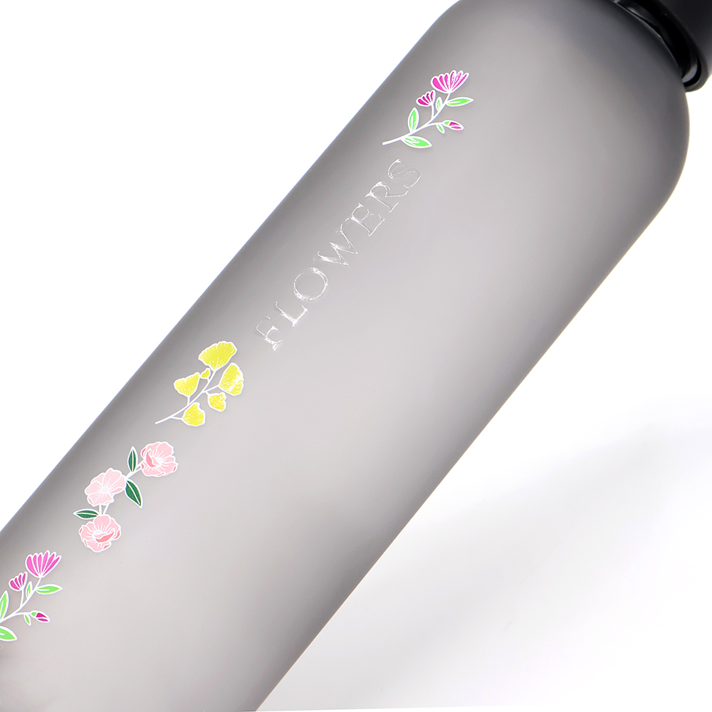 Бутылка пластиковая для воды Sportes (матовая), Черный-4