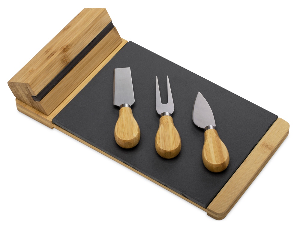 Набор для сыра из сланцевой доски и ножей Bamboo collection Taleggio-0