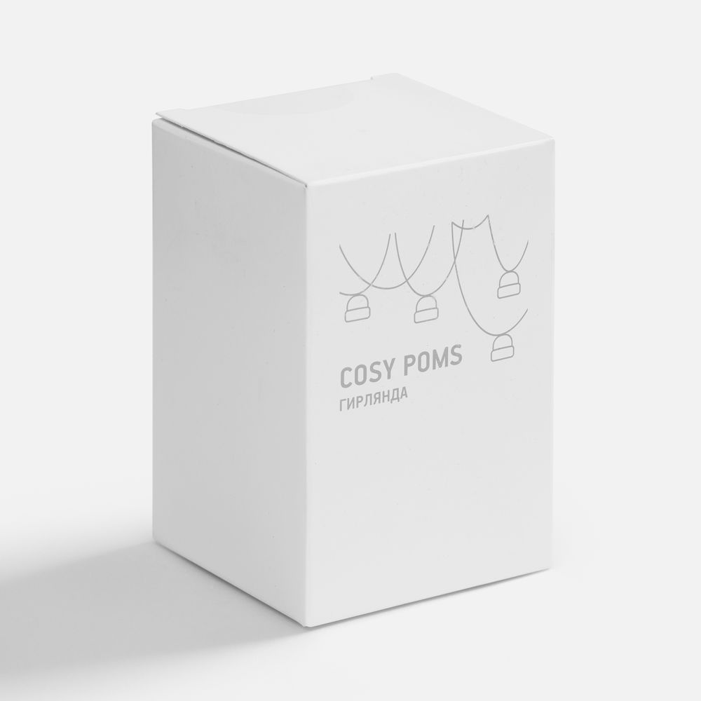 Гирлянда Cosy Poms, красная-3