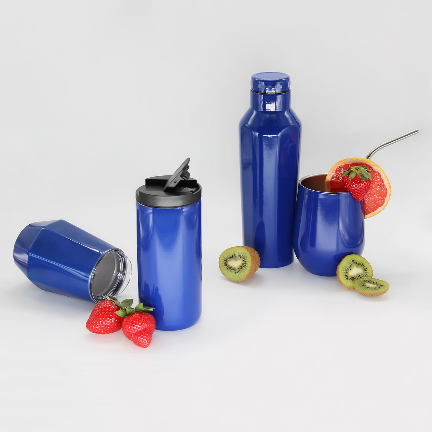 Термобутылка для напитков E-shape (синий)-6