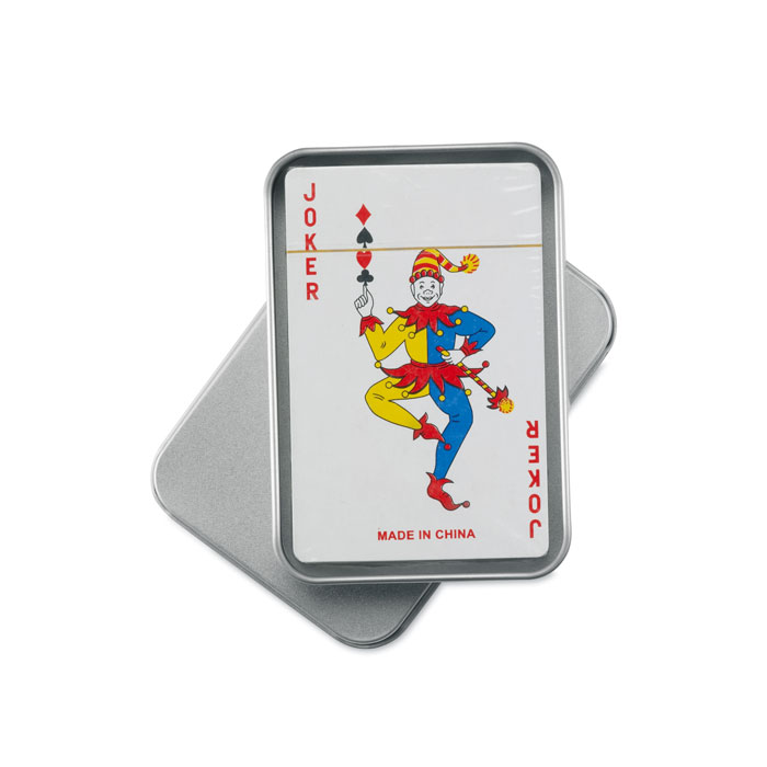 Игральные карты в коробочке, тускло-серебряный-8