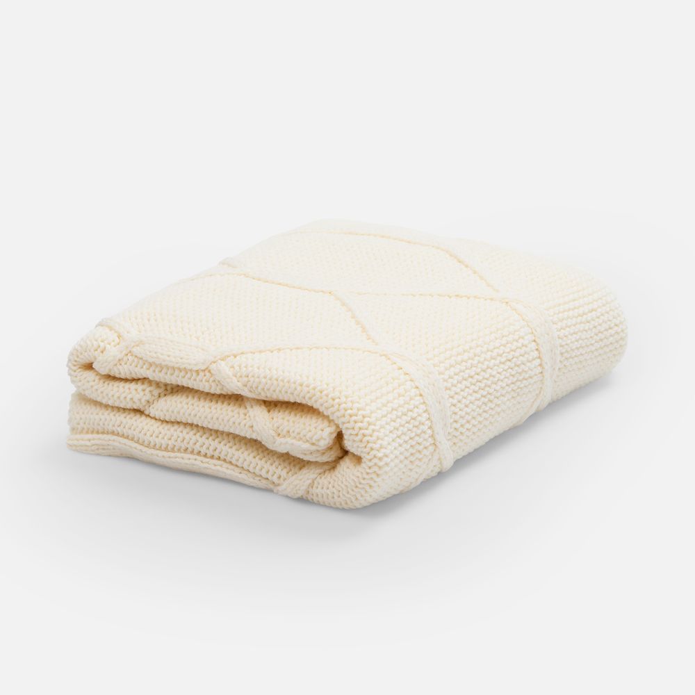 Плед Curve Verve, молочно-белый-0