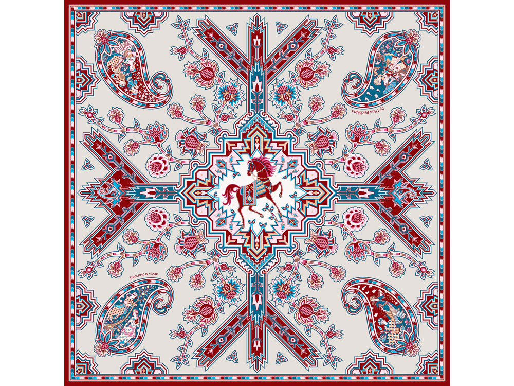 Платок Кавказский скакун-0