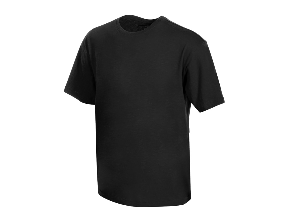 Футболка из джерси с протяжками Portofino унисекс, черный-6