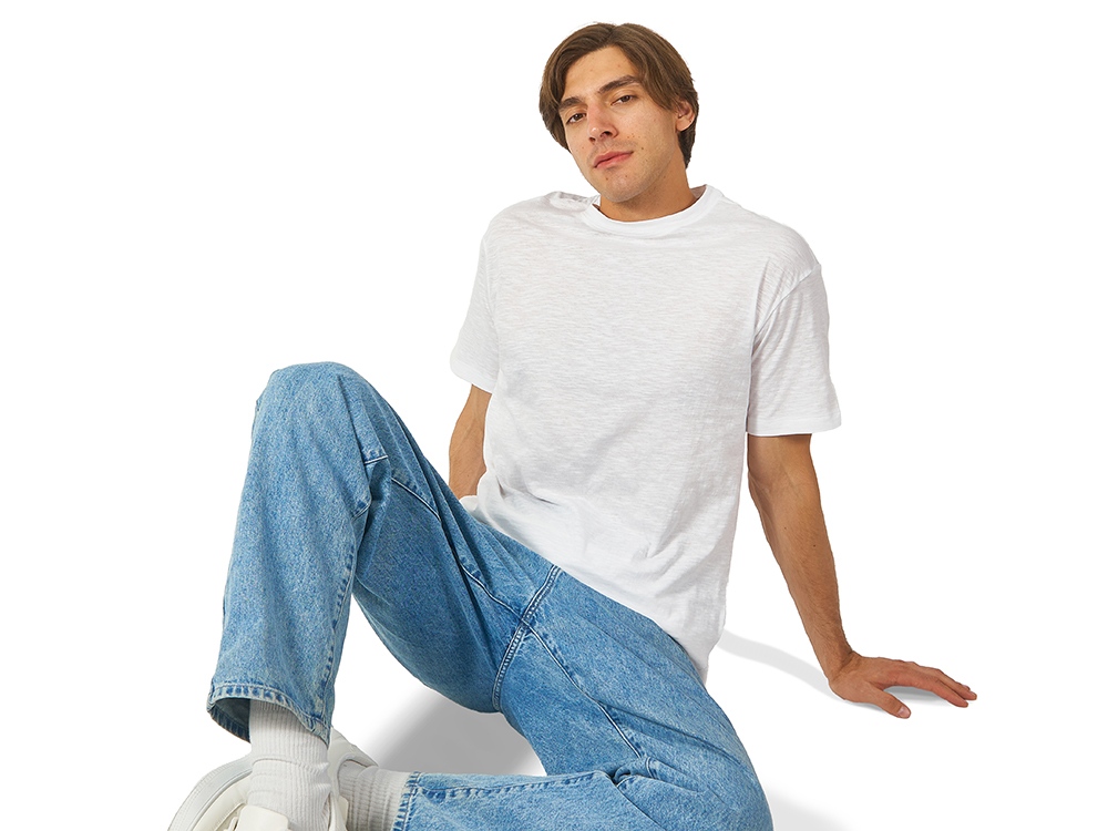 Футболка из джерси с протяжками Portofino унисекс, белый-3