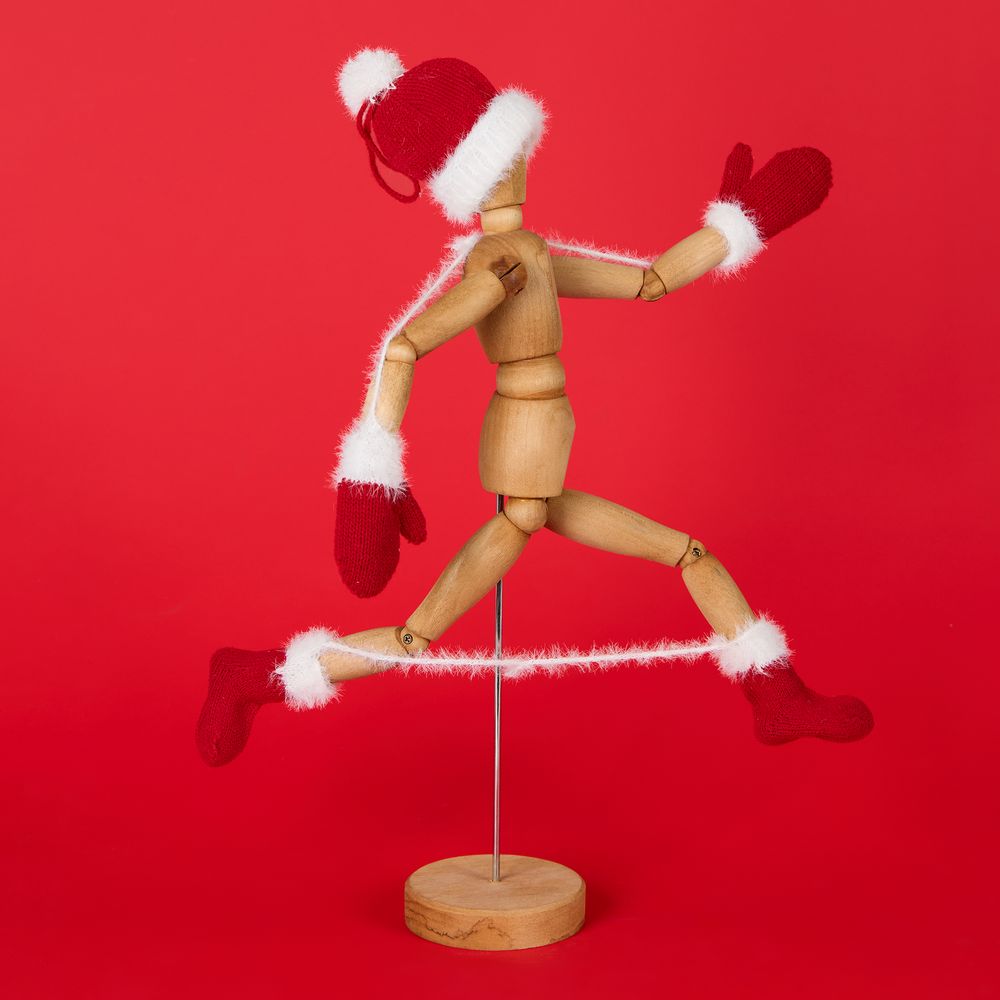 Подвеска на елку «Вьюжка», шапочка, красная-3