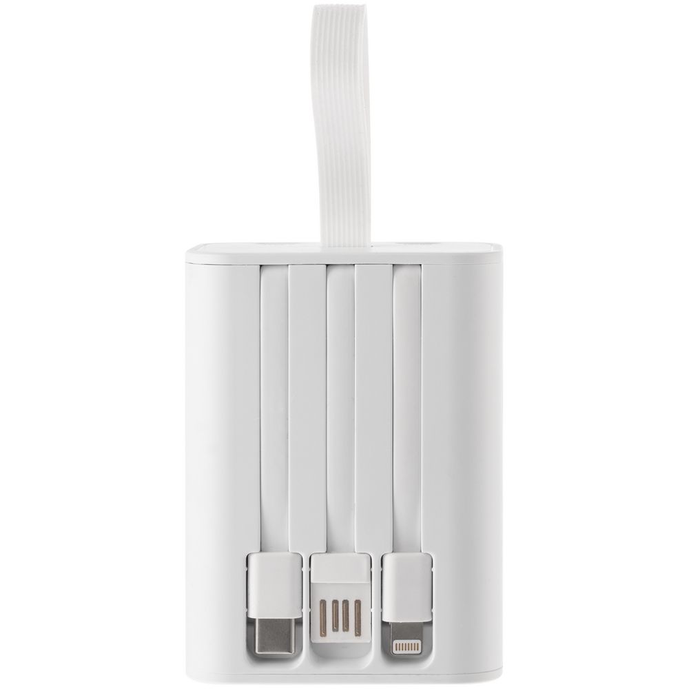 Аккумулятор с быстрой зарядкой Trellis Quick 10000 мАч, белый-1