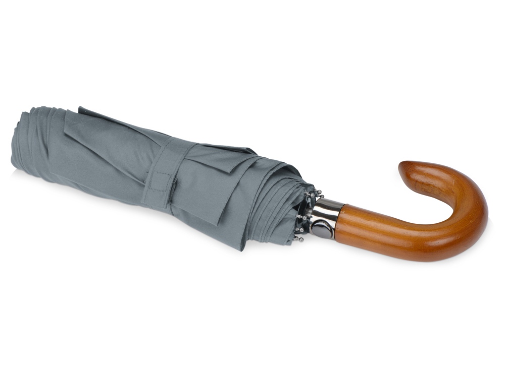 Зонт складной Cary, полуавтоматический, 3 сложения, с чехлом, серый-3