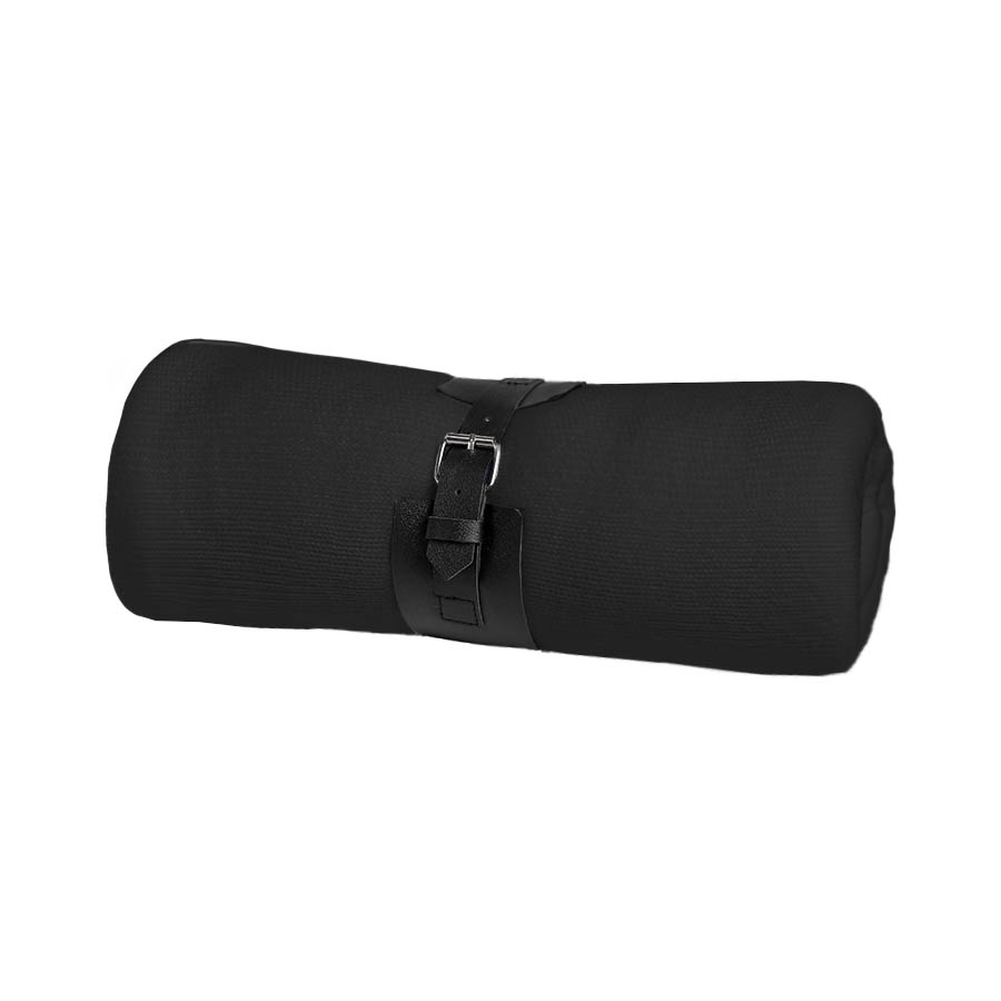 Плед  "Belt"; чёрный; 130 х 180 см; 100% акрил, с поясом, черный-4