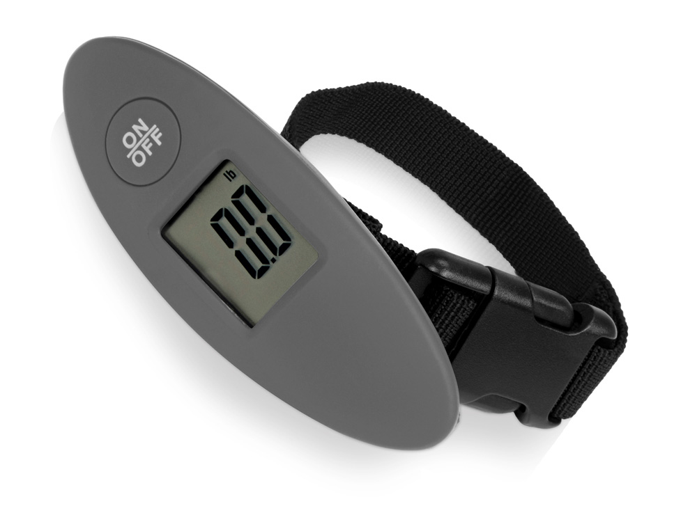 Багажные весы с покрытием soft touch Gravity, серый-1