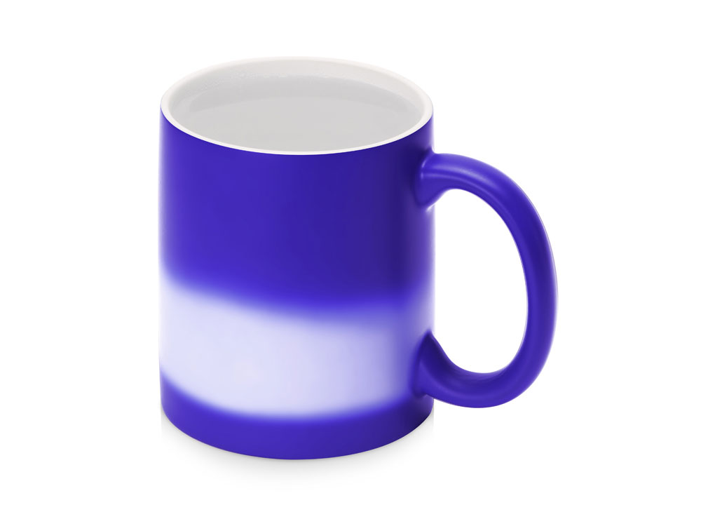 Кружка-хамелеон Magic матовая, синий/белый-4