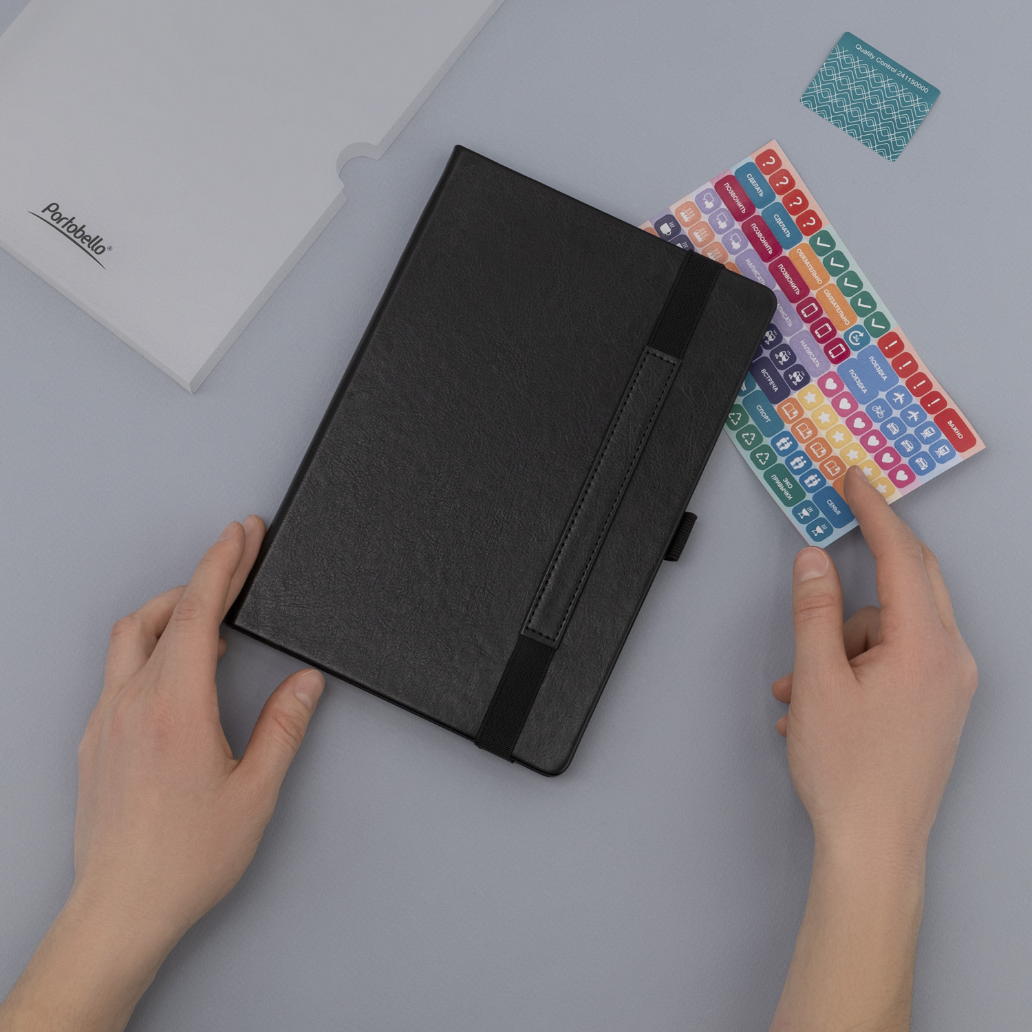 Ежедневник Гэлакси (Galaxy) недатированный, жесткая обложка, срез голограф. фольга, черный-11