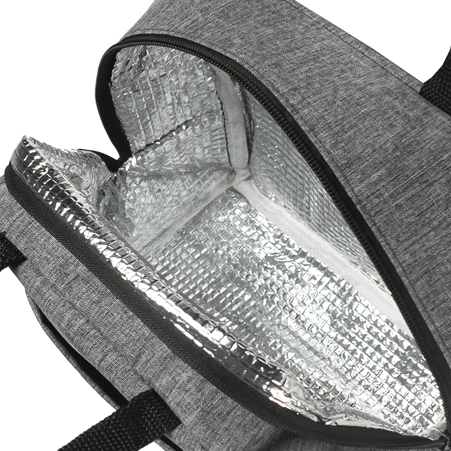 Термосумка "EAT", серый меланж, 24 x 21 x 12 см, полиэстер 300D, серый-2