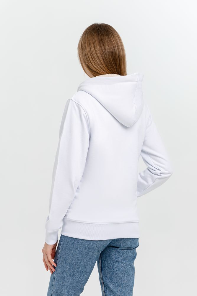 Толстовка на молнии Kulonga Sherpa, белая-3