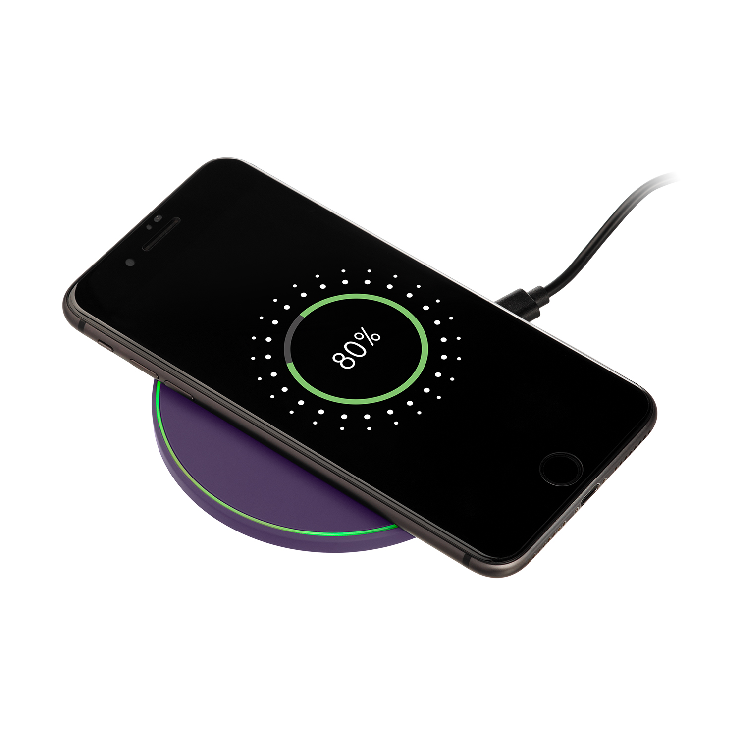 Беспроводное зарядное устройство с подсветкой 15W Auris, фиолетовое-4