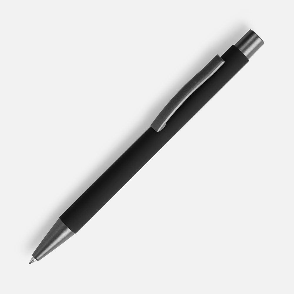 Ручка шариковая Atento Soft Touch, черная-1