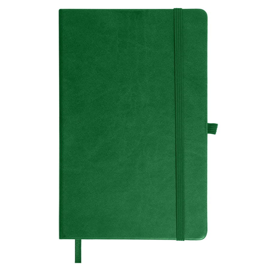 Бизнес-блокнот "Justy", 130*210 мм, зеленый, твердая обложка,  резинка 7 мм, блок-линейка, зеленый-1