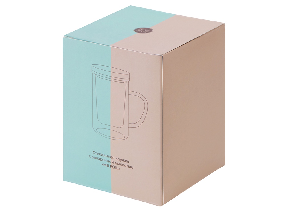 Стеклянная кружка с заварочной емкостью Milfoil-8