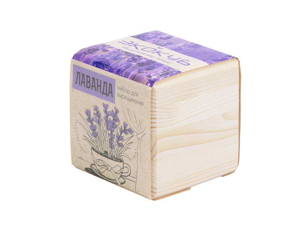 Набор для выращивания Экокуб Classic Лаванда-1