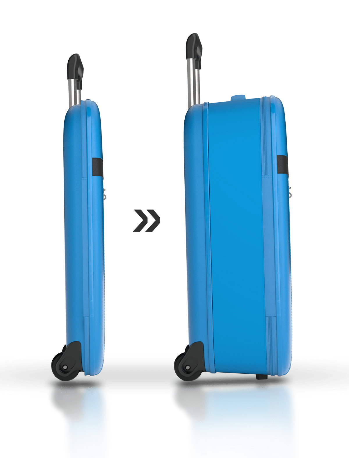 Чемодан складной Rollink Aura 55x40x20 см, 2 колеса, синий-1