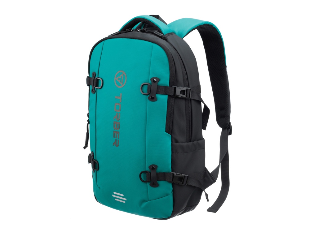 Рюкзак спортивный TORBER ЭКСТРИМ 18, зелёный/чёрный, 31 х 12 х 46 см, 17л-1