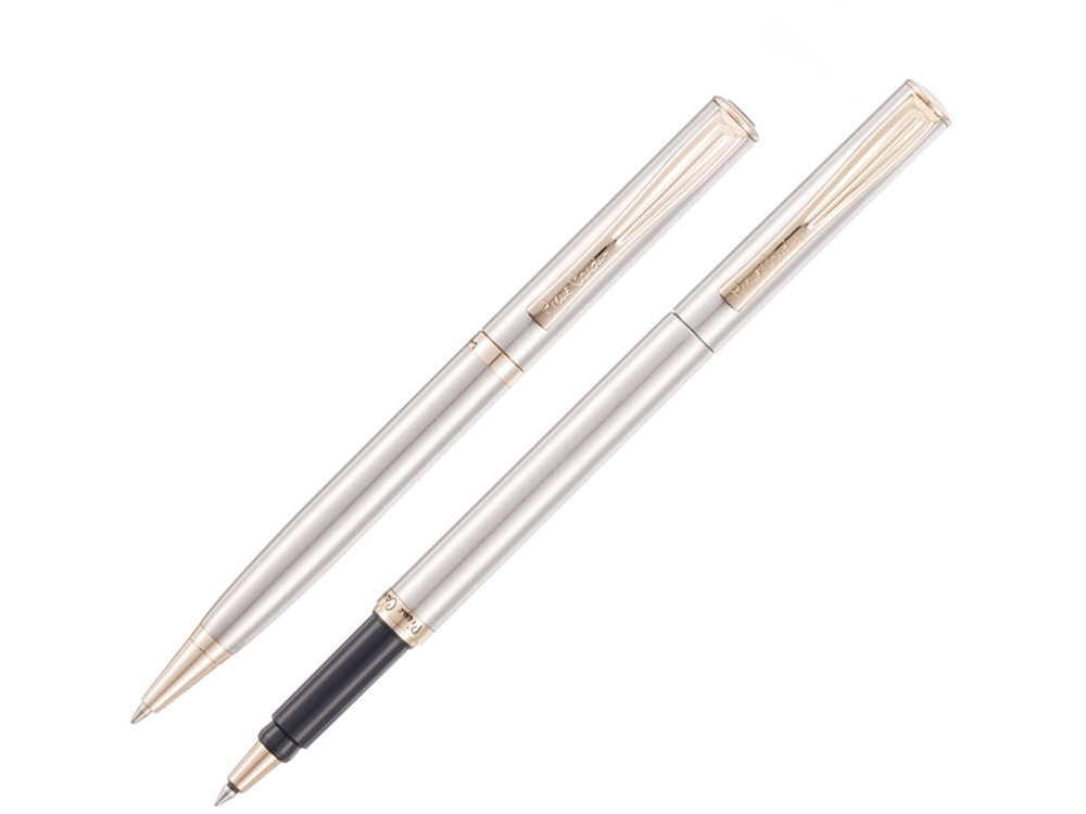Набор Pierre Cardin PEN&PEN: ручка шариковая + роллер. Цвет - серебристый. Упаковка Е.-0