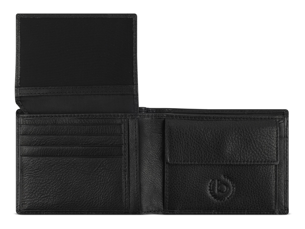 Портмоне BUGATTI Nevio, чёрный, воловья кожа/козья кожа/полиэстер, 12,5х2,5х9,3 см-2